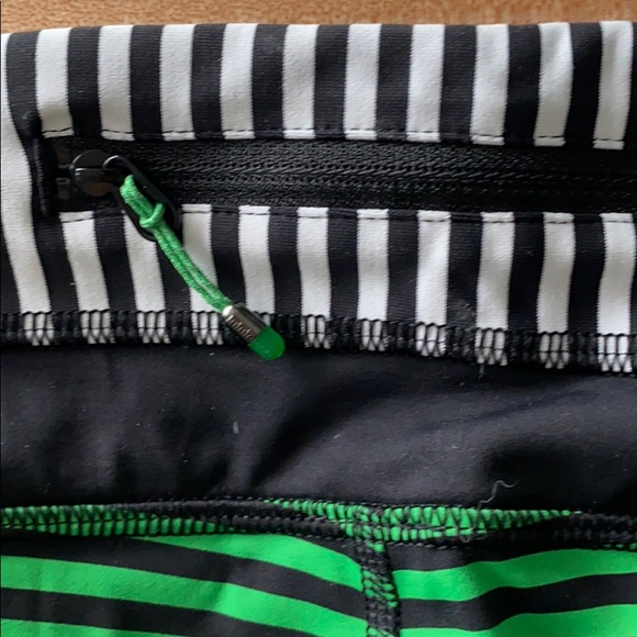 lululemon athletica Green and Black Striped Cropped Pants - Picture 3 of 5
